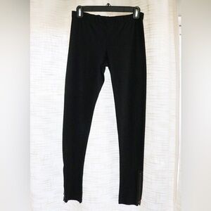 DAVID LERNER Leggings with Brass Ankle Zippers